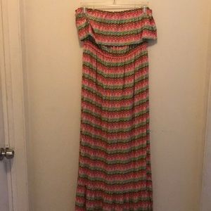 Strapless maxi dress